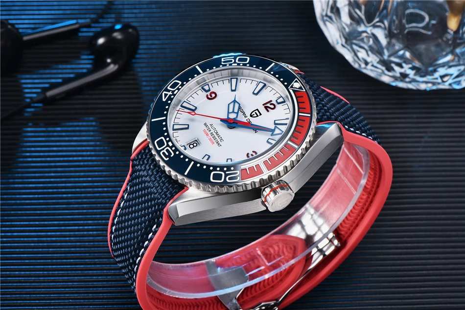 PAGANI DESIGN Men's Automatic Mechanical Watch Ceramic Bezel 100M Waterproof NH35A Movement Luxury Sapphire Glass Watch for Men