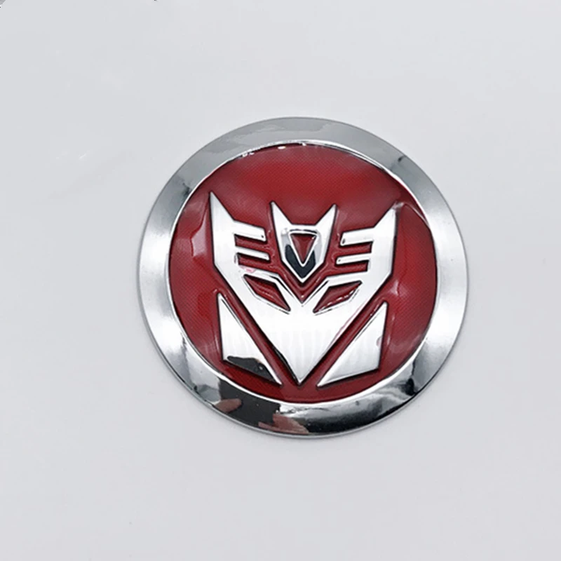 3D Красный Decepticons Автоботы металлическая наклейка на заднюю часть с клеевым логотипом DIY украшения аксессуары для укладки