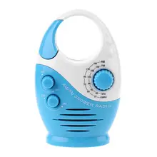 Регулируемый объем душ AM FM радио Водонепроницаемый 3x AAA батарея Висячие радио qyh