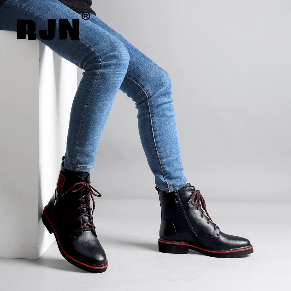 RJN Wool/женские зимние ботильоны разных цветов Уникальный дизайн Удобные из
