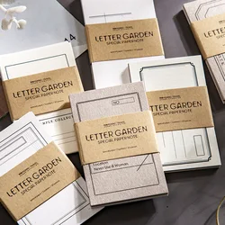 Bloc notes créatif série lettre jardin, 30 feuilles/paquet, 3 matériaux, papeterie en papier artisanal Vintage pour Journal Scrapbooking, DIY bricolage 