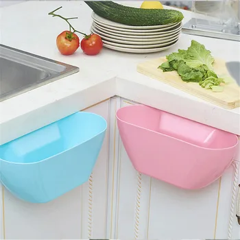 

New Kitchen Cabinet Door Hanging Trash Garbage Bin Can Rubbish Container Storage Boxes Cupboard Hanging Cans Garbage Organizer