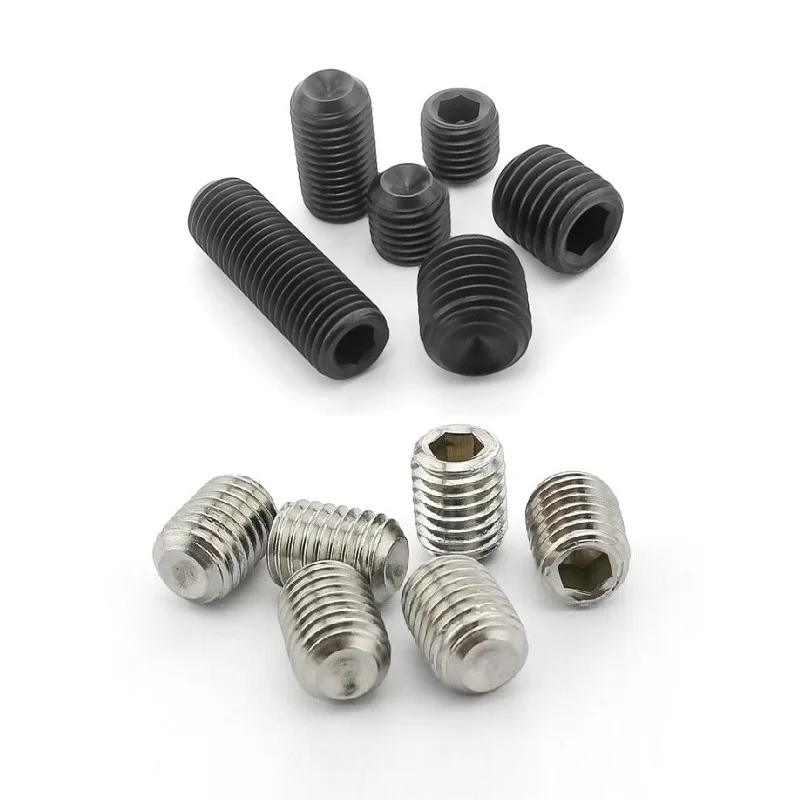 A2 Stainless Steel Grub Screws Cup Point Hex Socket Set Screw M1.6 M2 M2.5 M3 M4 