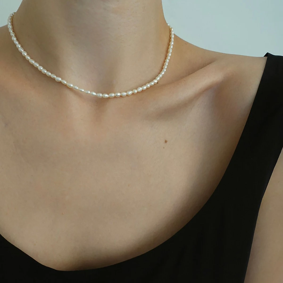 Hot BA Freshwater Pearl Choker Necklace 