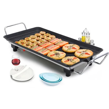 

Electric Grill Household Electric Bakeware Korean Barbecue Machine Indoor Oven Household Multi-function Non-stick Barbecue Pot C