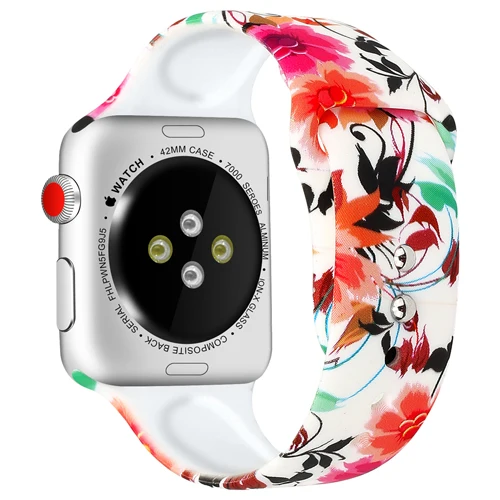 5 Часы-браслет для наручных часов Apple Watch 4/3/2/1 42 мм 44 мм или 38 мм 40 мм ремешок силиконовый ремень для наручных часов Iwatch, спортивный ремешок замена активный полос - Цвет ремешка: 5