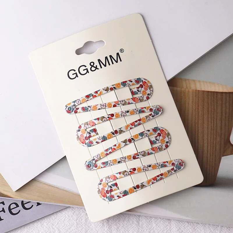 4Pcs/set New Lovely Cartoon Heart Type Metal Candy Color Girls Hairpins Hair Clip Kids Headwear Children Accessories Baby BBClip