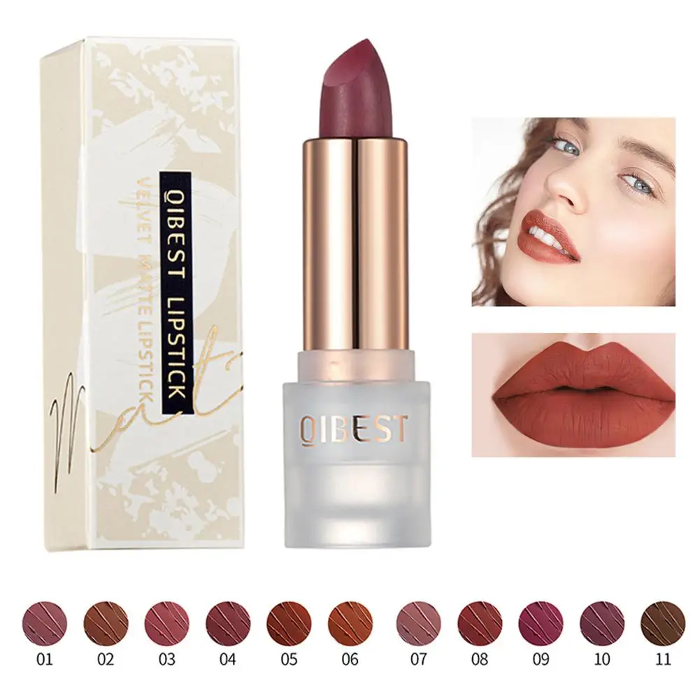 

QIBEST Matte Mist Velvet Long Lasting Non Fading Lipstick Moisturizing Lip Gloss Non Sticky,Moisturizing,Matte Mist Velvet Effec
