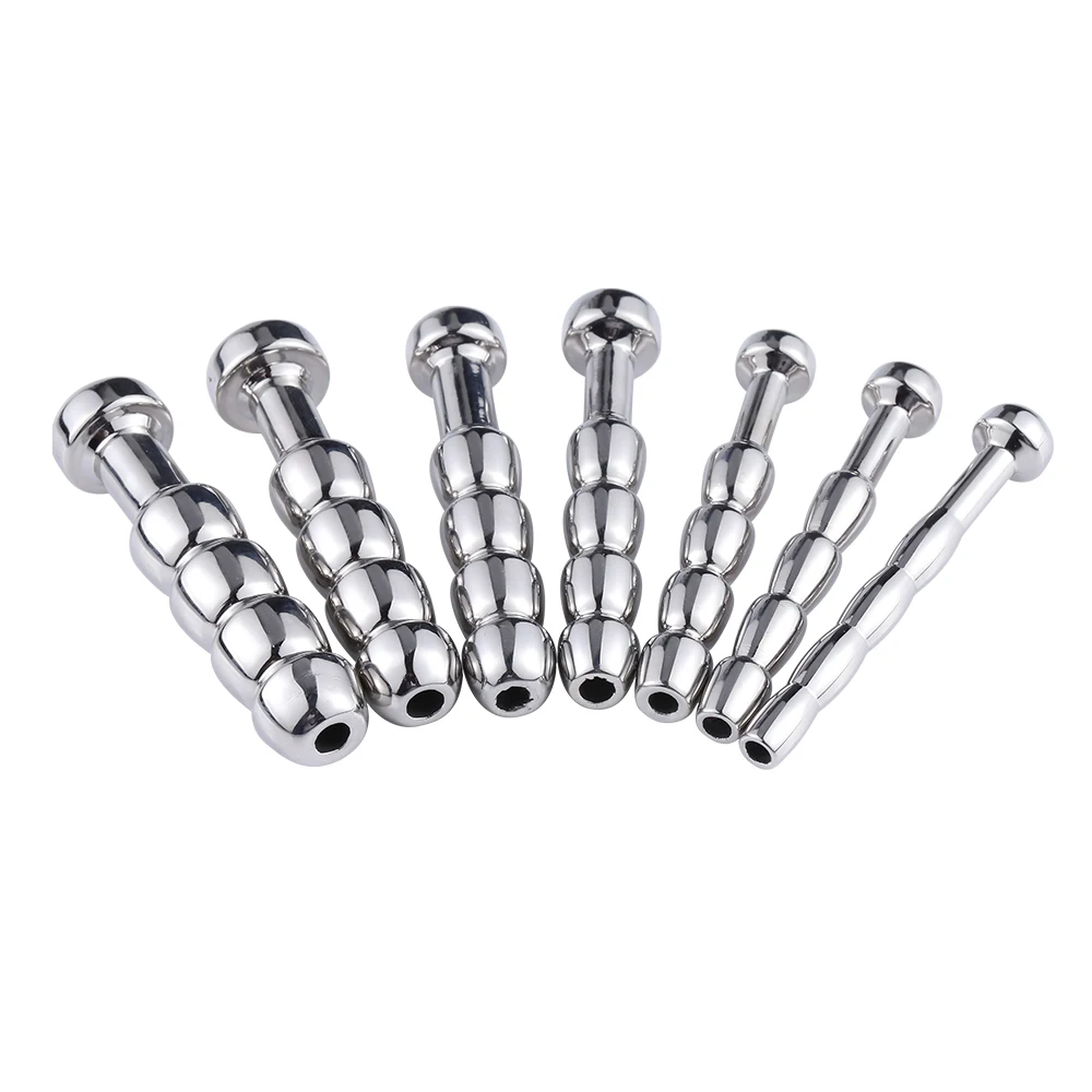 7 Type Stainless Steel Metal Penis Plug Urethral Dilatation Horse Eye Stick Penis Stimulation For Male BDSM Sex Toys Butt Plug urethral dilator silicone urethral dilator