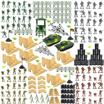 

None 250pcs/set Military Plastic Soldiers Army Toy Model Action Figures Decor Play Set Model Toys for Children