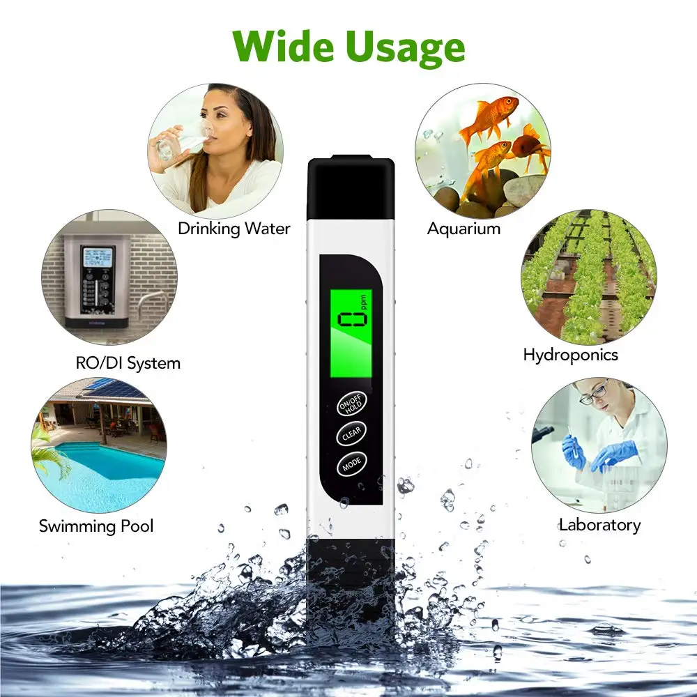 TDS  , TDS EC  µ , 3 in 1, 0-9999 ppm , ļ , Ŀ, 