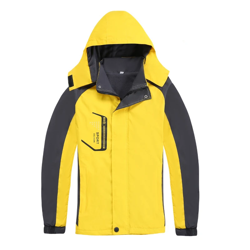 Yellow Outdoor Hiking Jacket Women Fleece Warm Breathable Ski Suit Windproof Waterproof Coat Camping Mountaineering Winter Jacket - Цвет: Yellow