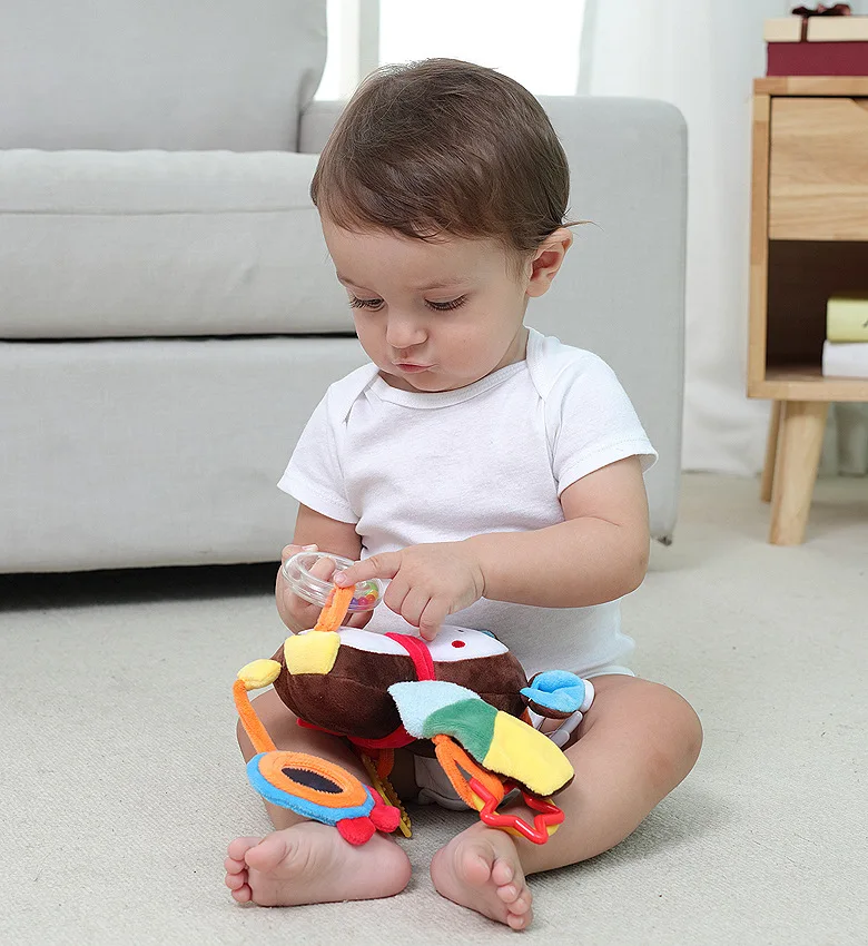 Детские коляски игрушки на кроватку мобильные животные колокольчики токарные подвесные удобные игрушки, погремушки для младенцев Плюшевые игрушки