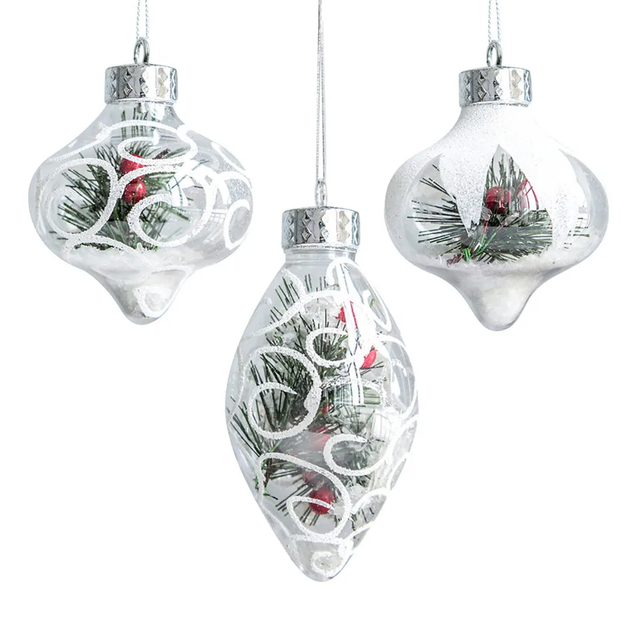 Новые прозрачные Рождественские шары 1 шт декоративные шары украшения для рождественской елки Декор для рождественского праздника 1031#30