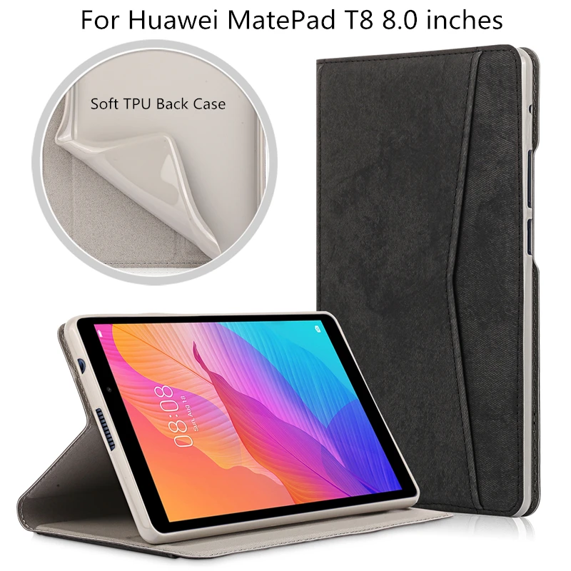 Чехол книжка из искусственной кожи для Huawei MatePad T8 8 0 дюймов T 2020 складная подставка