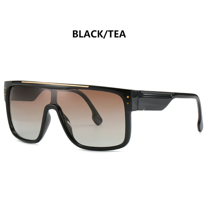CA11 BLACK TEA ProudDemon новые негабаритные Квадратные Солнцезащитные очки мужские и женские плоские модные цельная линза очки для женщин брендовые Оттенки UV400 - Цвет линз: CA11 BLACK TEA