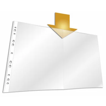 

Pocket with perforation A3, horizontal transparent