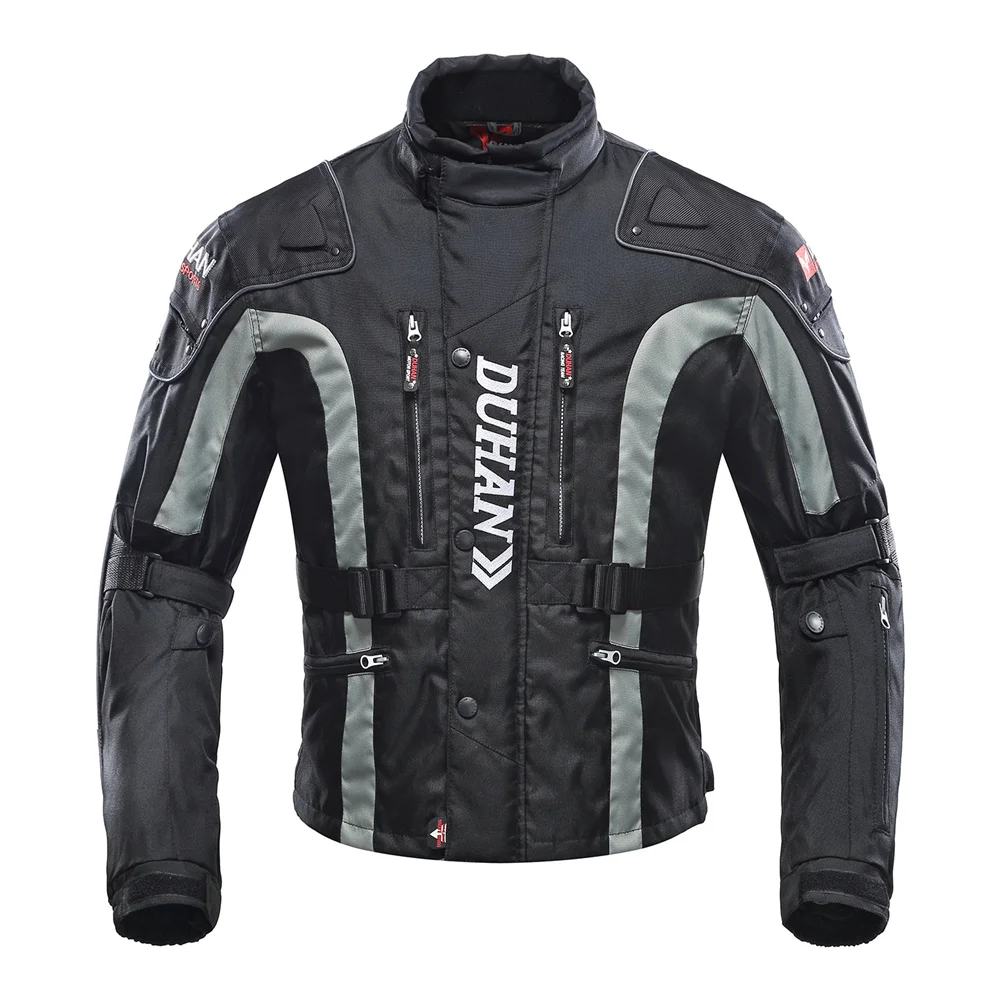 DUHAN Motorcycle Jacket Kits Windproof Protective Gear Jacket + Pants Set Hip Protector Riding Suit Motorcycle Pants Moto