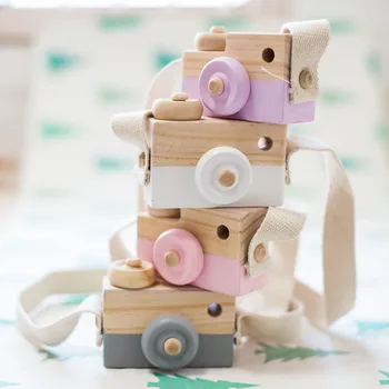 

Wooden Handmade Camera Toys Baby Kids Safe Educational Toys Baby Gifts Photography Prop Decoration