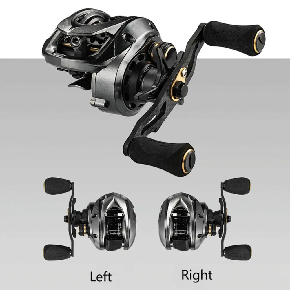 7.2:1 Speed Ratio Right Left Hand Baitcasting Carbon Rocker Arm Fishing Reel GH100 Shallow Spool Fishing Wheel 7.2:1 Speed Ratio Right Left Hand Baitcasting Carbon Rocker Arm Fishing Reel GH100 Shallow Spool Fishing Wheel