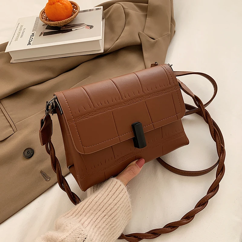 

Small Vintage Retro Female Pu Leather Shoulder Messenger Bags Girls Ladies Alligator Crossbody Bag Crocodile Women Handbags New