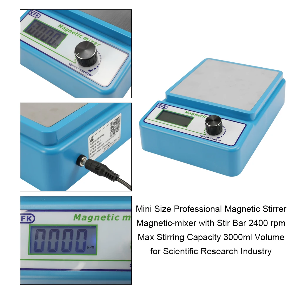 

New 2400 Rotary Mini Professional stirrer magnetic stirrer stir bar capacity 1000ml suitable for scientific research industry