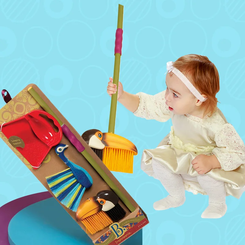 B. Toys Torrid Zone маленькая щетка и совок для уборки, набор для чистки метлы, детские игрушки для дома