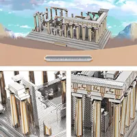 Microworld 3D Metal Puzzle Games Temple of Athena Building Models Kits DIY Laser Cut Jigsaw Toys Christmas Gifts For Teen Adult 2