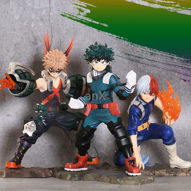 17 см Аниме Boku No Hero My Academia фигурка Bakugou Katsuki OCHACO URARAKA Todoroki Shouto модель игрушки|Игровые