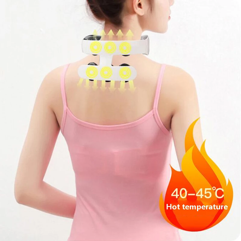 6 Head Mobile Smart Neck & Shoulder Massager W/ Thermal Heat Function