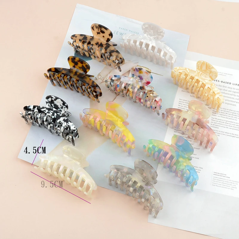 black hair clips Women Girls Leopard acetic acid Hair Claw Hair Pin Girls Women Hair Clip Hair Accessories bride hair clip