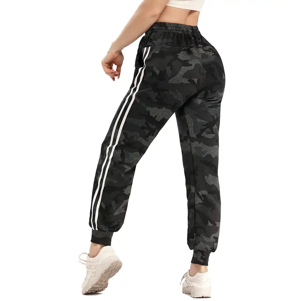 jogger pants with white lines