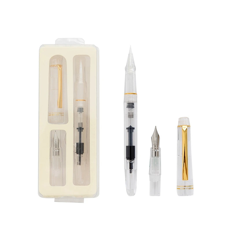 Простая прозрачная пластиковая ручка с возможностью замены мягкая кисточка