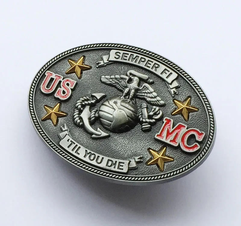 합금 디자이너 패션 브랜드 USMC 벨트 버클 남성용, 럭셔리, 적합한 폭