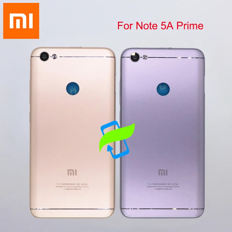 

Original Battery Back Cover For Xiaomi Redmi Note 5A Prime Back Housing Rear Door Case Redmi Note5A Volume Button+Camera Lens