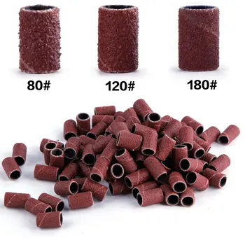

80#120#180# Sanding Bands for Electric Nail Drill Machine Nail Drill Bits for UV Gel Acrylic Polish Remover Manicure Accessory