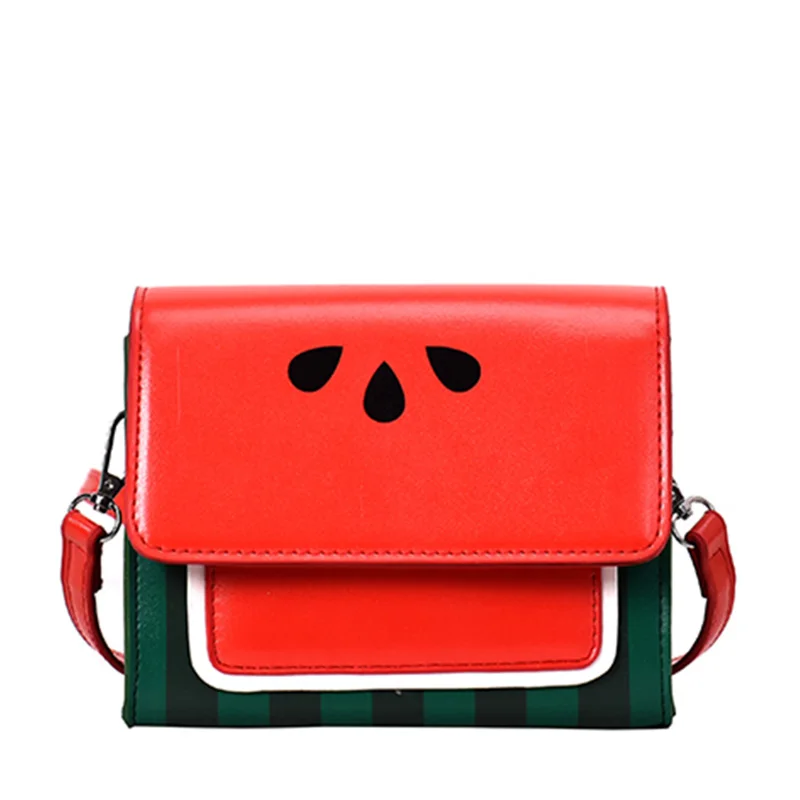 Новая милая сумка-арбуз, женская маленькая квадратная сумка, новая модная высококачественная повседневная сумка через плечо - Цвет: Красный