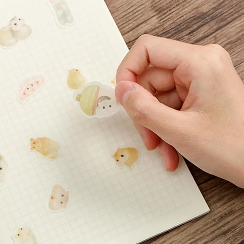 

40Pcs Cartoon Hamster Dog Rabbit Cat Notebook Decoration Sticker Scrapbook Label for laptops tablet graffiti