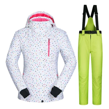 

Hot Winter Women Skiing Suits Ladies Winter Wears Snowboard Jacket Waterproof Breathable Sets Snow Pants S-XL Professional Ski