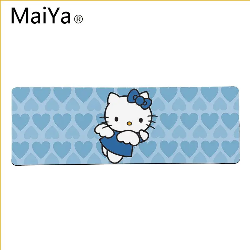 Maiya Высокое качество hello kitty кот DIY дизайн игровой с узором коврик для мыши большой коврик для мыши клавиатуры коврик