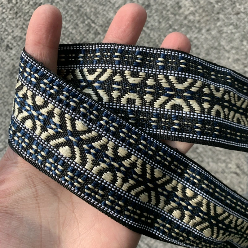 ZERZEEMOOY 4.7CM 2YARD Embroidery Ribbon Woven Jacquard National Style DIY Clothing Sewing Material Textile Accessories | Дом и сад