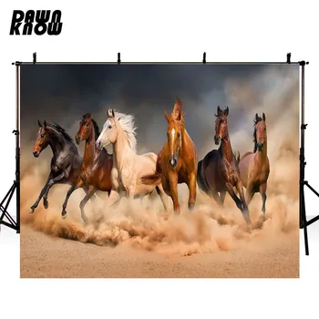 

DAWNKNOW Running Horse Photography Background For Wedding Photo Shoot Backdrops For Children Photocall Photo Studio lv1003