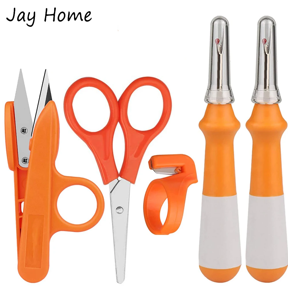 

4pcs Sewing Stitch Thread Remover Sets Seam Ripper & Thread Snips Scissors & Finger Cutter for Sewing Quilting Crafting