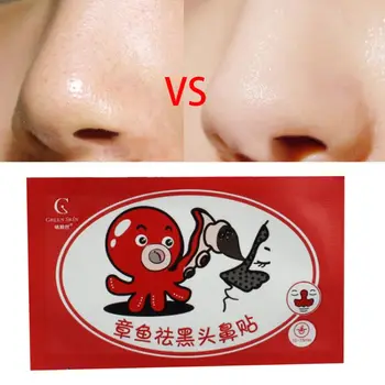 

10 Pcs/box Octopus Shape Nose Blackhead Remover Forehead Acne Shrink Pores Tear-type Peeling Skin Care Nasal Stickers