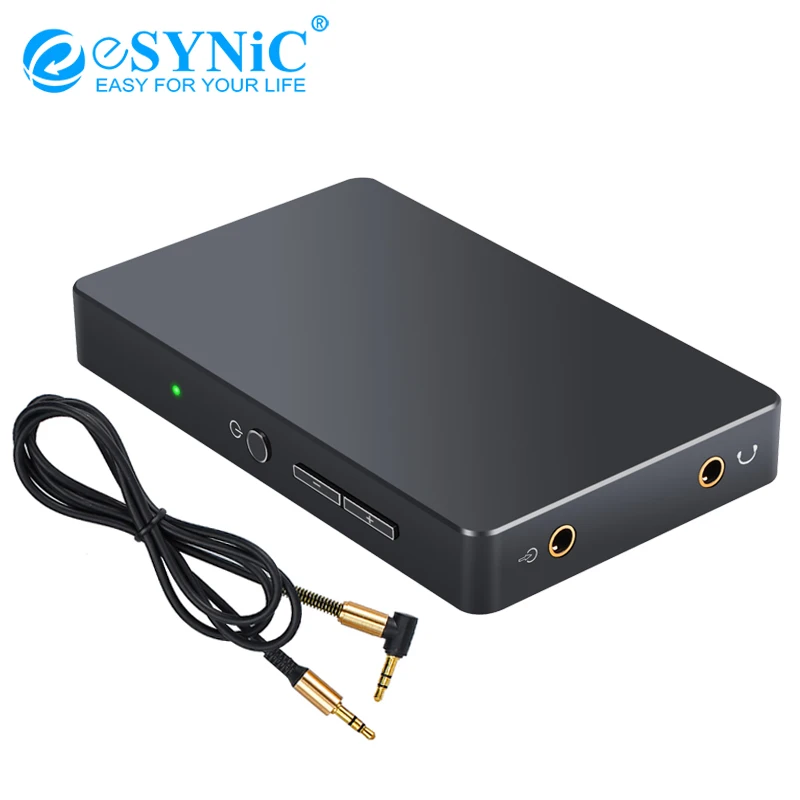 ESYNiC усилитель для наушников 3 5 мм аудио алюминиевый Матовый портативный Shure Sony с