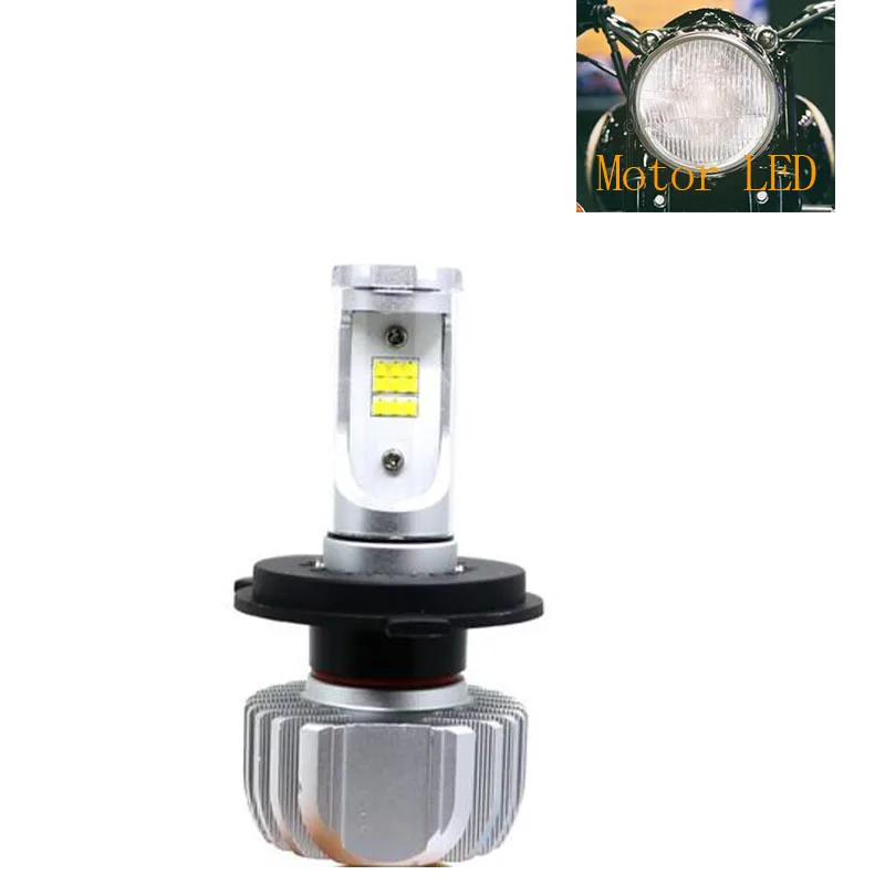 1PC Motorcycle Headlight H4 LED Bulb Color Film 3000K 8000K 6500K 4300K CSP Hi/Lo Conversion Kit 12V Motor Bike Headlamp | Автомобили и