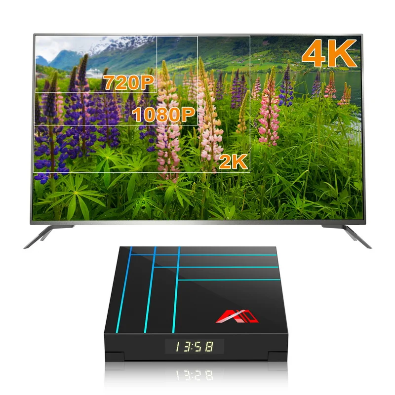 Smart Android 9.0 TV Box 4GB 64GB RK3318 Quad core Youtube Set Top Box 2.4G Wifi H.265 4K HDR Media Player USB 3.0