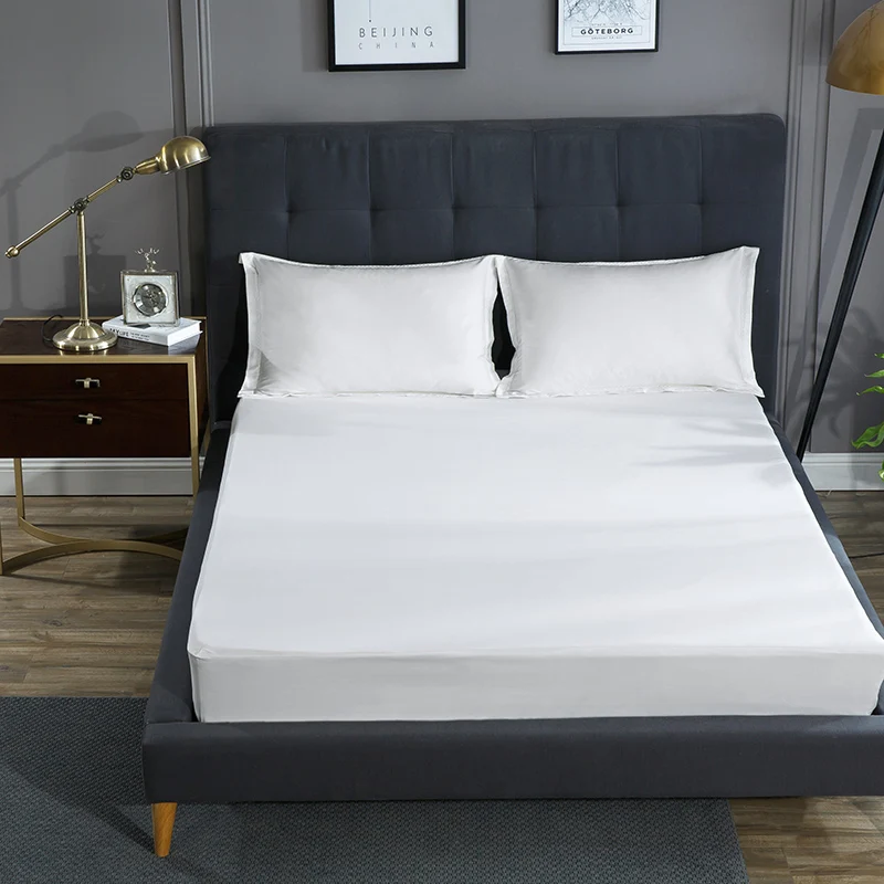 Однотонная натяжная простыня из египетского хлопка 600TC наволочка наматрасник с