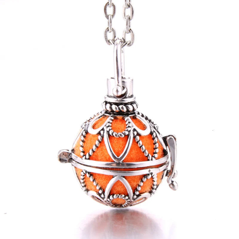 Новое Мехико колокольчик Музыкальный шар колокольчик клетка ожерелье винтажное беременность ожерелье для ароматерапии эфирное масло для беременных женщин