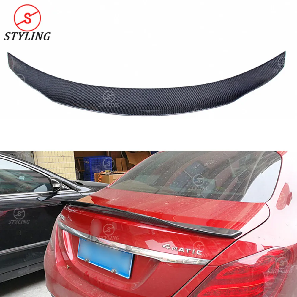 W205 седан углеродный спойлер PSM стиль для Mercedes benz C63 AMG C300 C200 заднего багажника